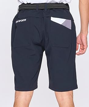 【大人気Malbonゴルフ】美品　ブラックハーフパンツ ウエスト調整可能 le coq sportif GOLF 公式 ルコックスポルティフ ゴルフ ハーフ